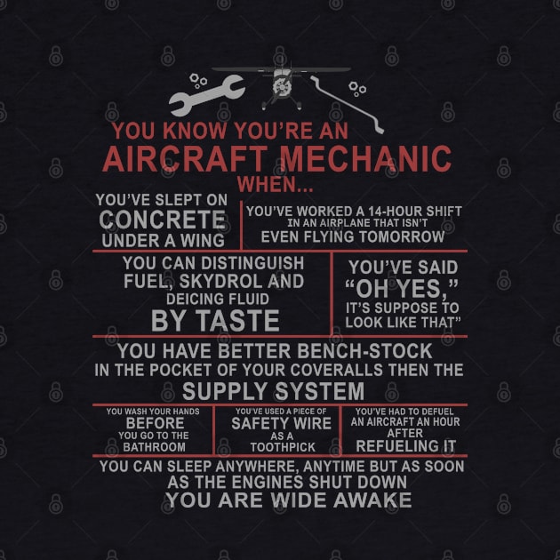 You Know You're an Aircraft Mechanic When.. Funny A&P by DesignedForFlight